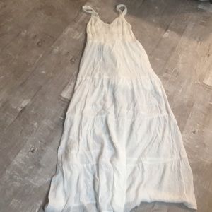 🌸Creamy 🌸 white long gauze like dress